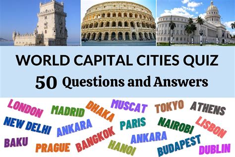 name the capital cities of the world|World Capitals Quiz .